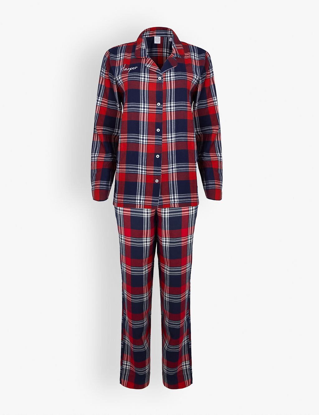 Personalised Tartan Ladies Pyjama Set 3 of 3