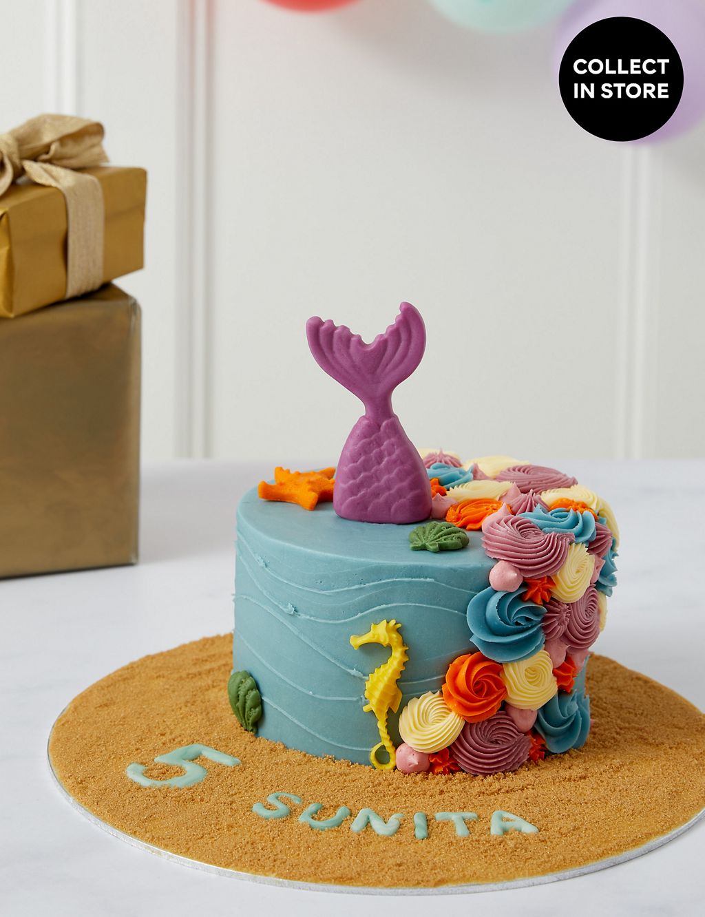 Personalised Under the Sea Mermaid Cake (Serves 20) 2 of 7
