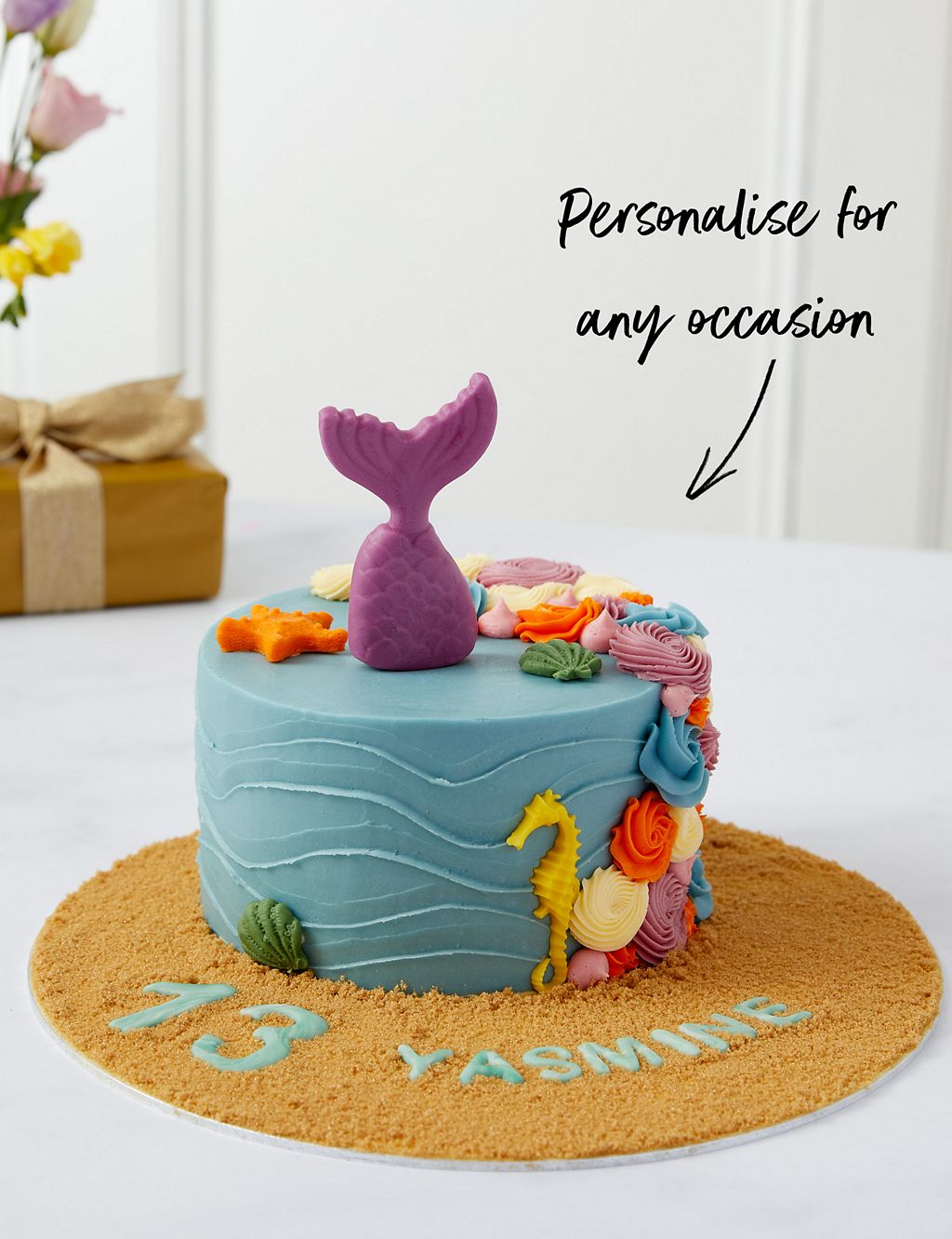 Personalised Under the Sea Mermaid Cake (Serves 20) 6 of 7