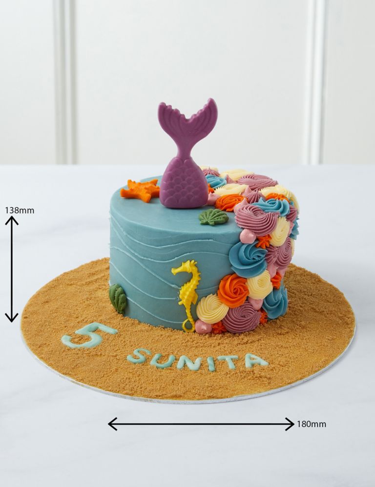 Personalised Under the Sea Mermaid Cake (Serves 20) 5 of 7