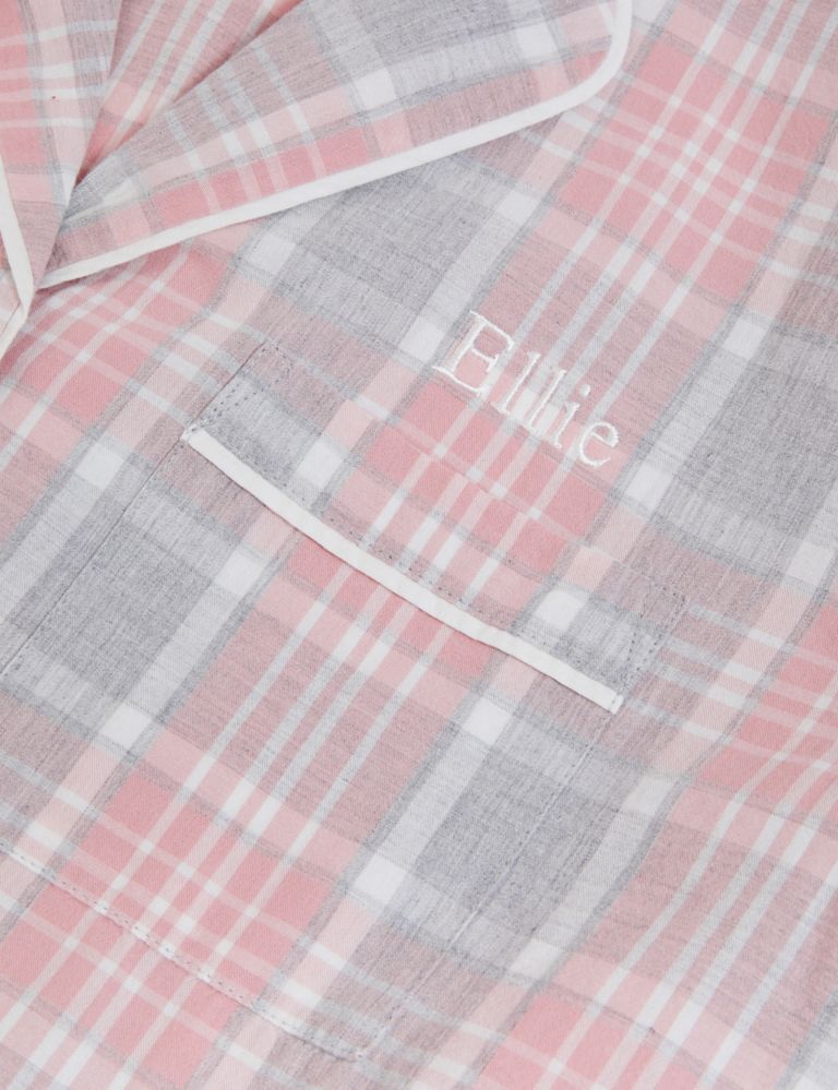 Personalised Women's Check Shortie Set 2 of 2