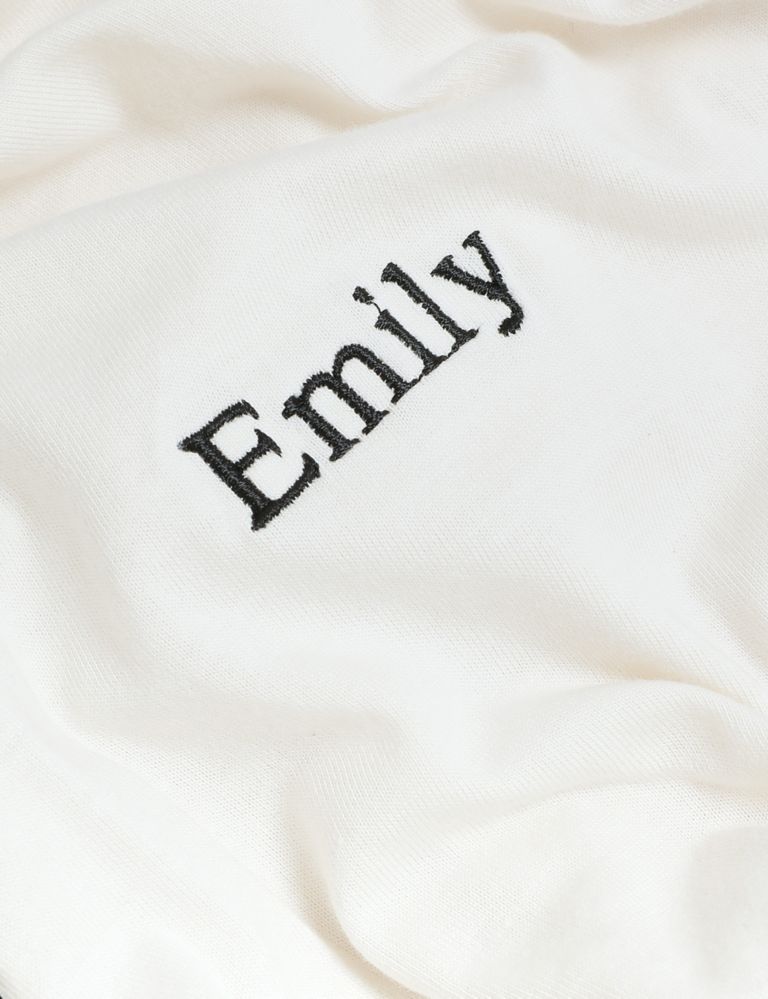 Personalised Women's Cotton Modal Short Dressing Gown 3 of 4