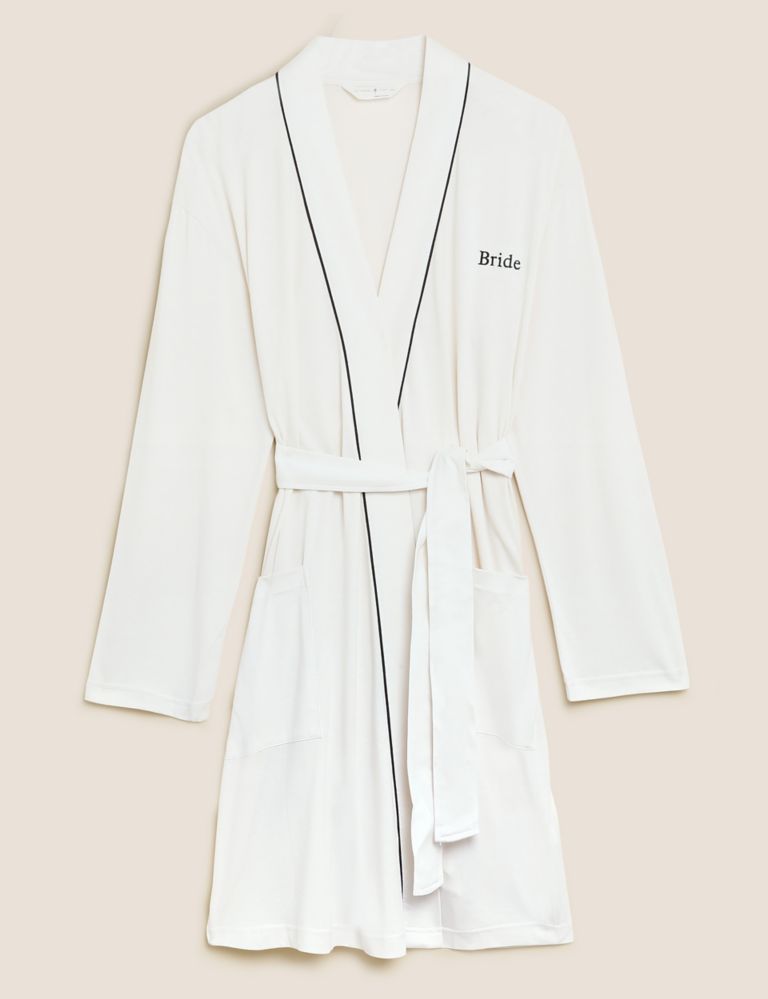 Personalised Women's Cotton Modal Short Dressing Gown 2 of 4
