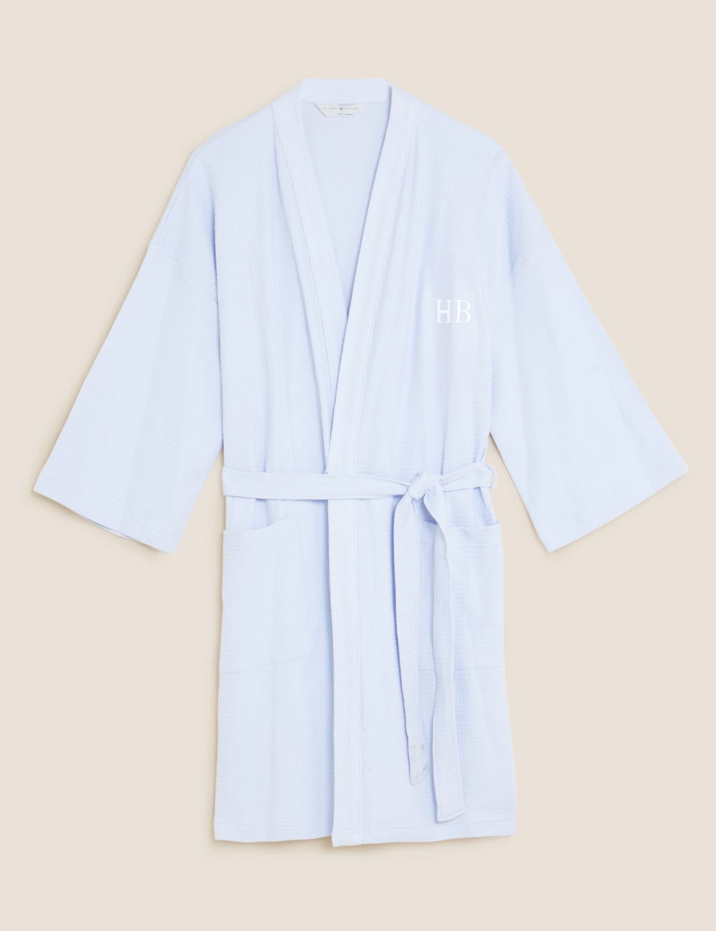 Personalised Women's Waffle Dressing Gown M&S Collection M&S
