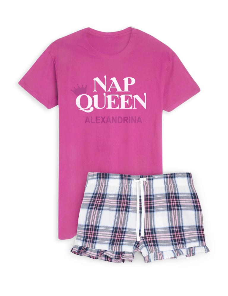 Personalised Womens Pyjama Short Set 1 of 3