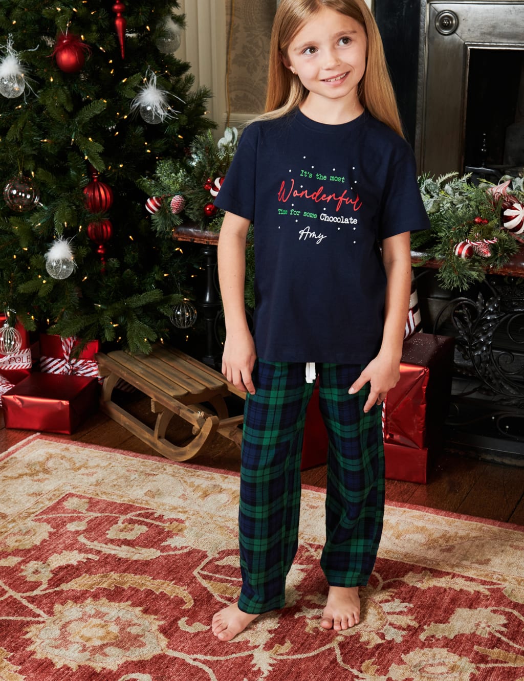 Personalised Wonderful Girls Pyjamas (512 Yrs) Dollymix M&S