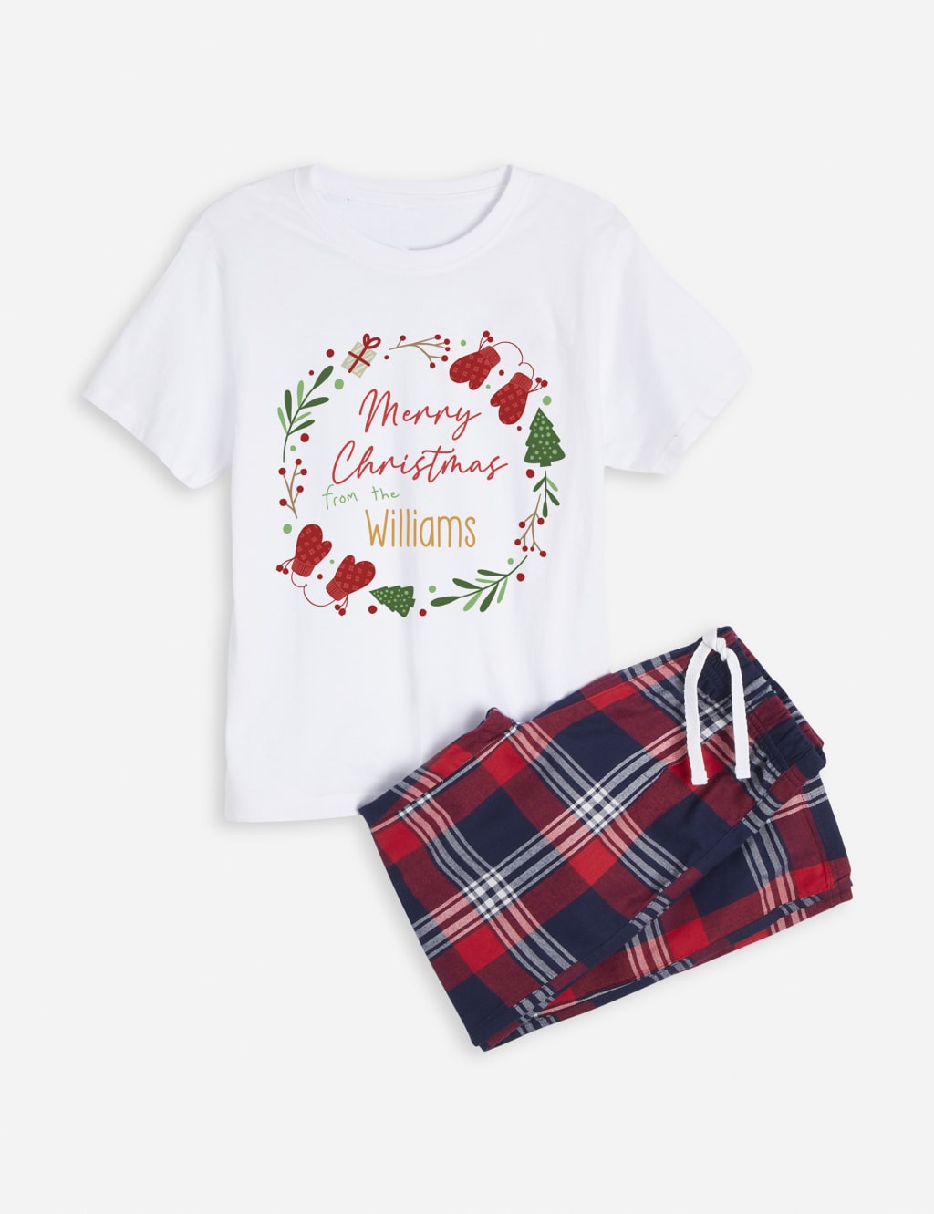 Personalised Wreath Girls Pyjamas Dollymix M&S