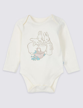 Peter Rabbit™ 3 Pack Pure Cotton Bodysuits Image 2 of 8