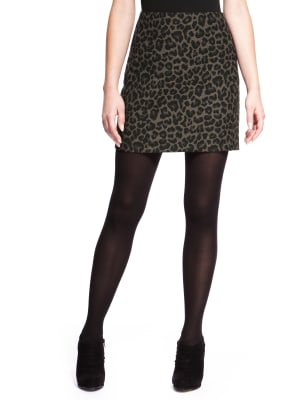 Leopard print outlet wool pencil skirt