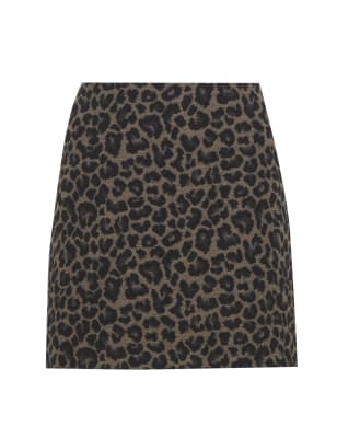 Leopard print mini outlet skirt yarn