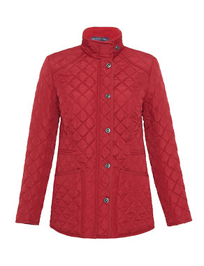 Petite Funnel Neck Quilted Jacket Image 2 of 8