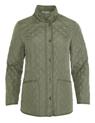 Petite Funnel Neck Quilted Jacket Image 2 of 8