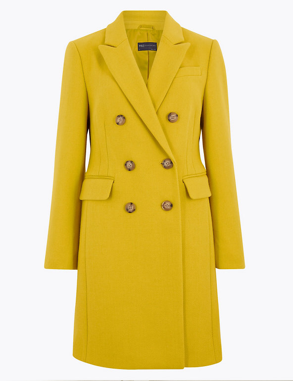 Petite Tailored Waisted Coat with Wool Image 1 of 1