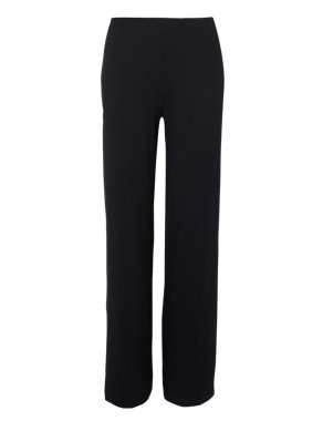 Petite Wide Leg Stretch Trousers Image 2 of 6