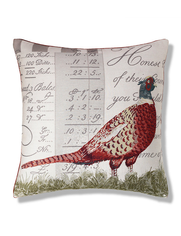 Pheasant Jacquard Cushion Image 1 of 2