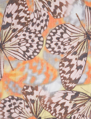 Photographic Butterfly Print Scarf Image 2 of 3