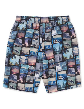 Photographic Print Swim Shorts (5-14 Years) Image 2 of 3