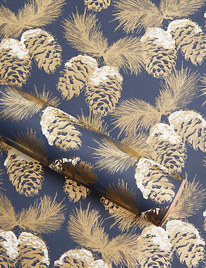 Pine Cones Christmas Wrapping Paper 3m Image 2 of 3