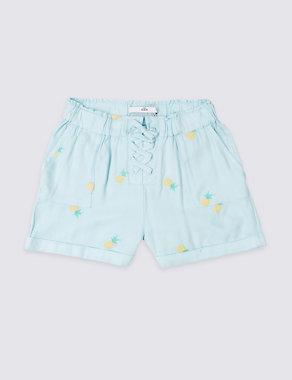 Pineapple Embroidered Shorts (3-16 Years) Image 2 of 4