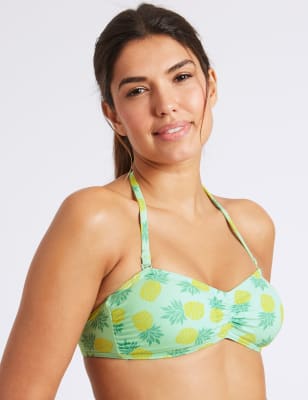 Pineapple cheap bandeau bikini