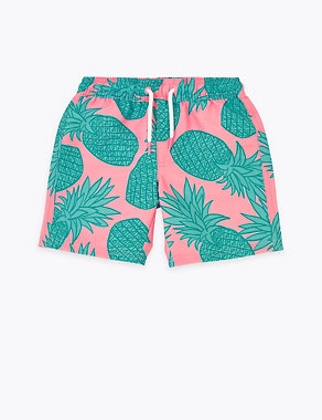 Pineapple Print Swim Shorts (2-7 Yrs) Image 2 of 5