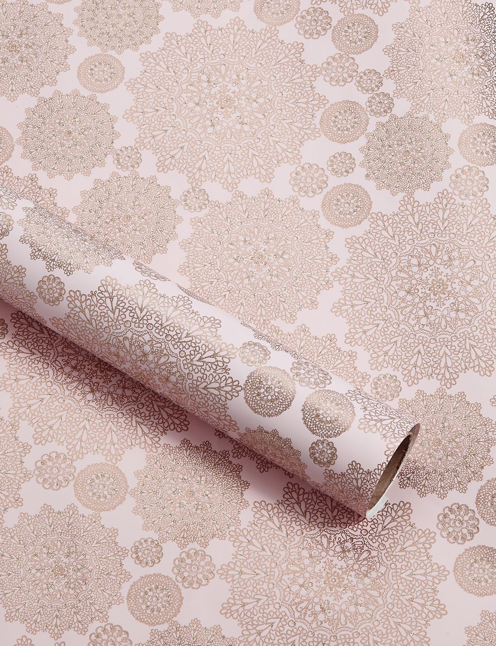 Pink & Gold Glitter 3m Wrapping Paper 3 of 3