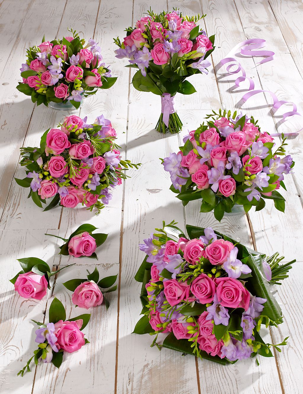 Pink & Lilac Rose & Freesia Wedding Flowers - Collection 3 1 of 1