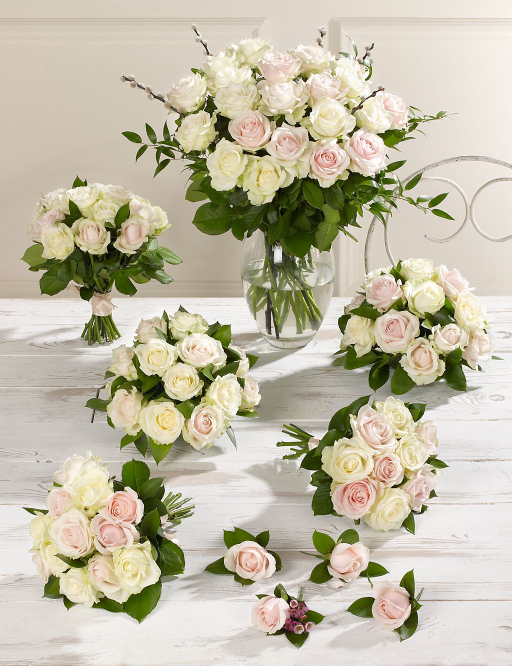 Pink & White Luxury Rose Wedding Flowers - Collection 4 1 of 1