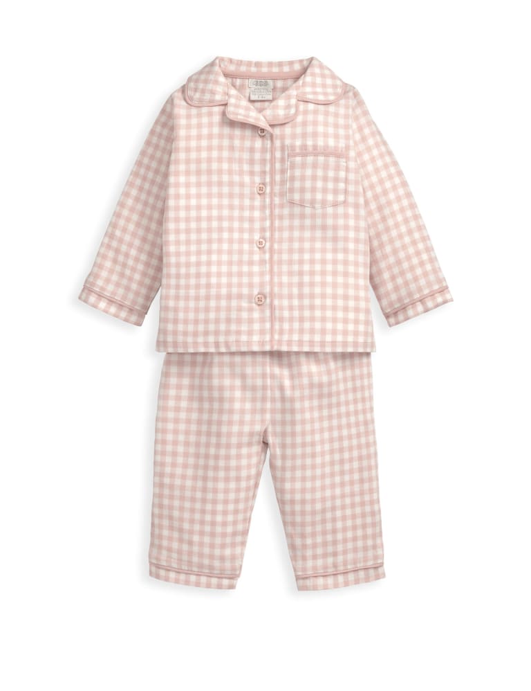 Pink Check Woven Pyjamas (6 Mths-3 yrs) 1 of 4