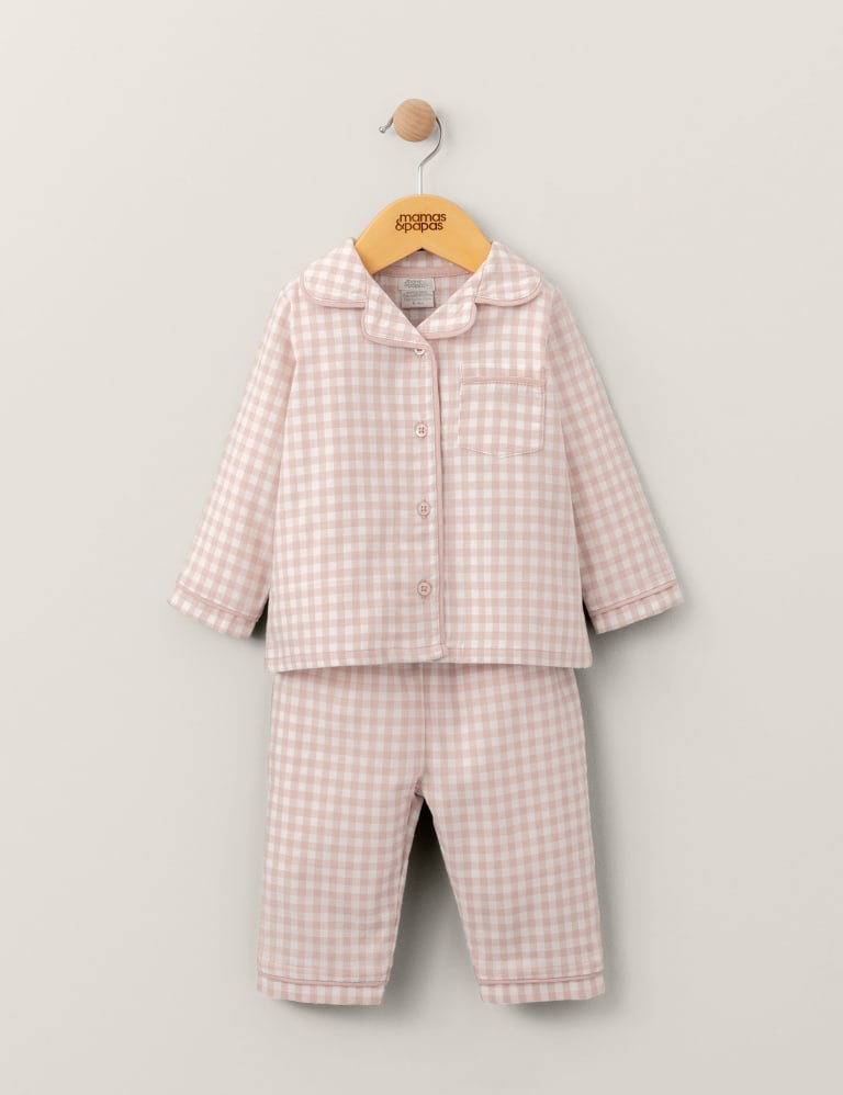 Ladies pink check pyjamas shop