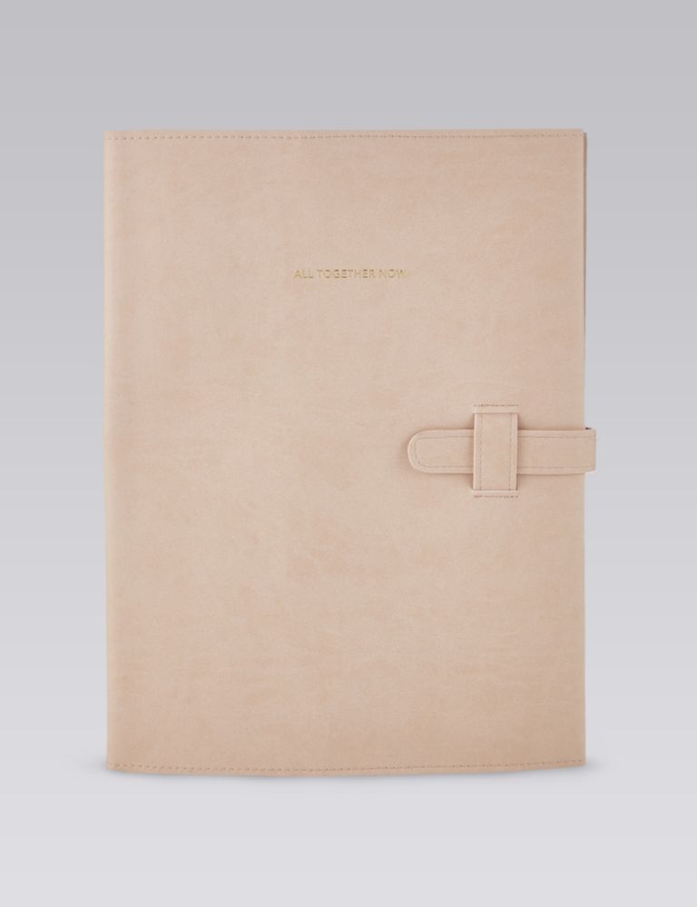 Pink Mock Leather Folio with Notepad 1 of 3
