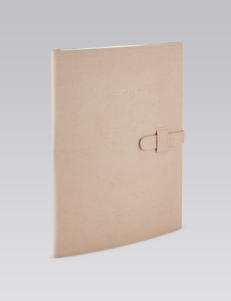 Pink Mock Leather Folio with Notepad 2 of 3