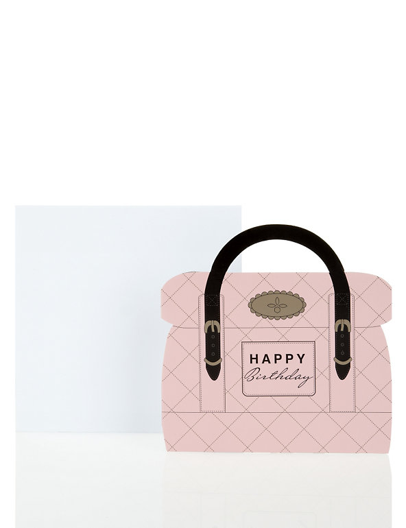 Pink Quilted Accessory Birthday Card Image 1 of 2