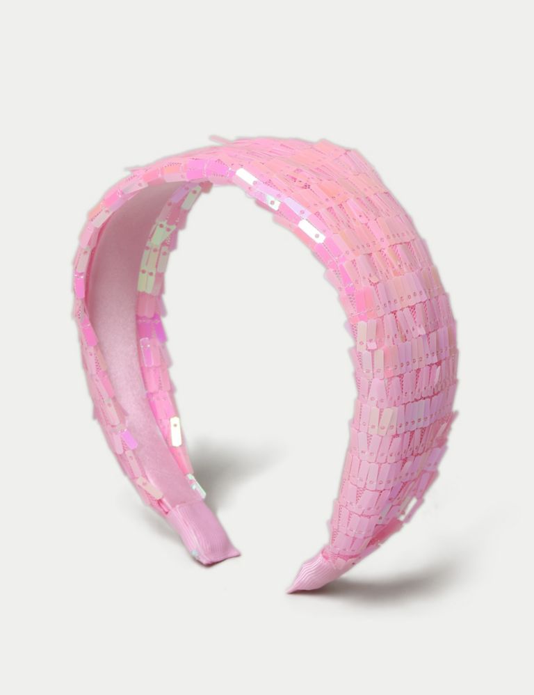 Pink Sequin Headband 3 of 3