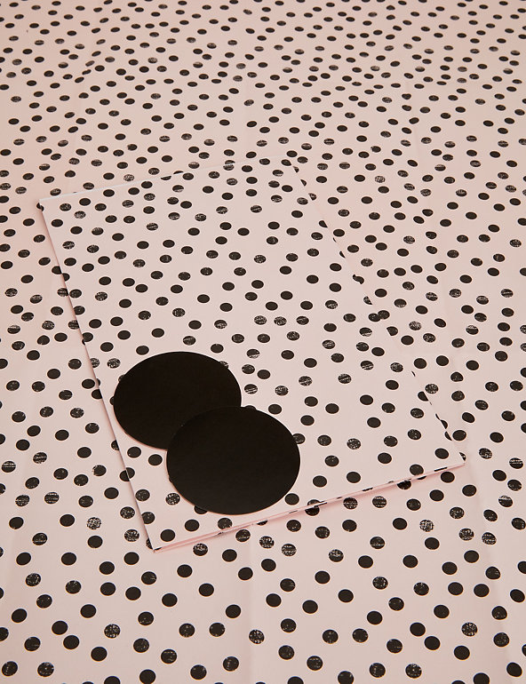 Pink and Black Spots Wrapping Paper Image 1 of 1