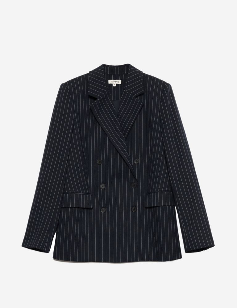 Pinstripe Double Breasted Blazer 2 of 5