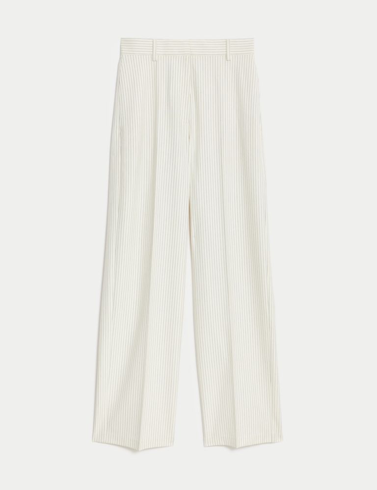Pinstripe Tailored Wide Leg Trousers 2 of 6