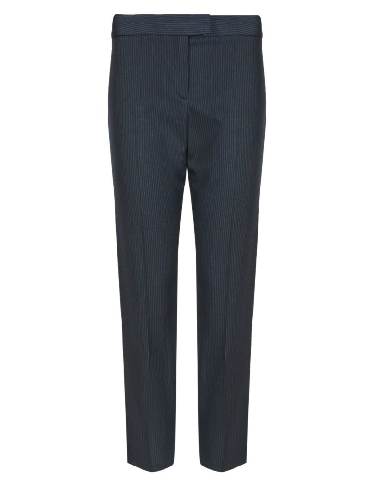 Pinstriped Extended Tab Ankle Grazer Trousers 3 of 4