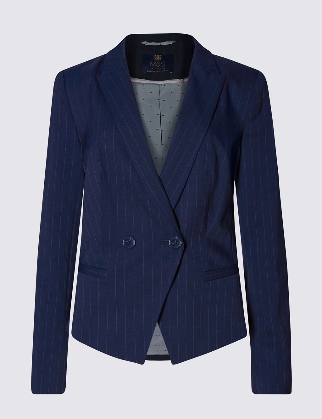 Pinstriped Jacket with New Wool 1 of 5