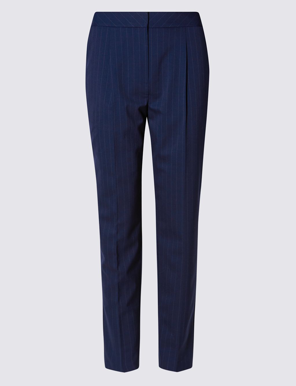 Pinstriped Straight Leg Trousers 1 of 3