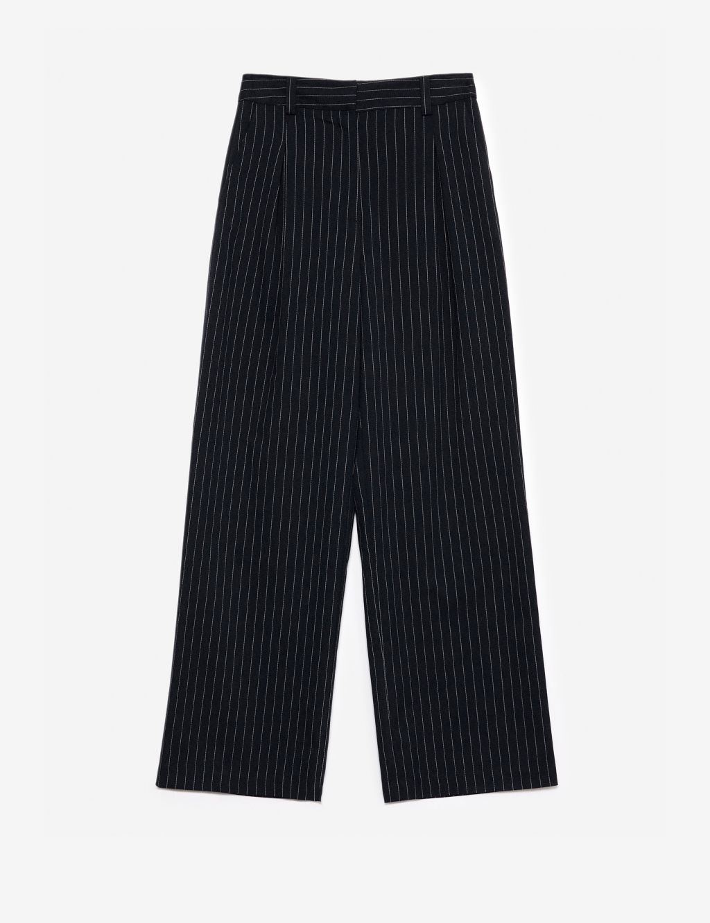 Pinstriped Wide Leg Trousers 1 of 4