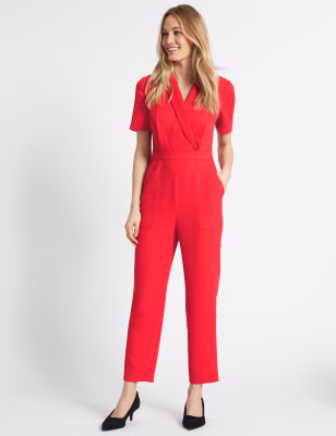 marks and spencer red jumpsuit