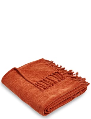 Plain Chenille Throw M S