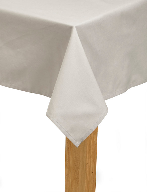 Plain Cotton Tablecloth Image 1 of 1