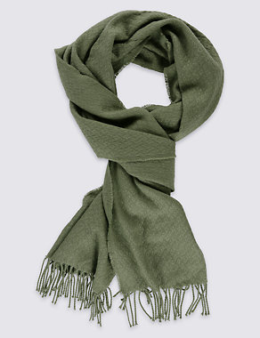 Plain Textured Scarf Image 2 of 3
