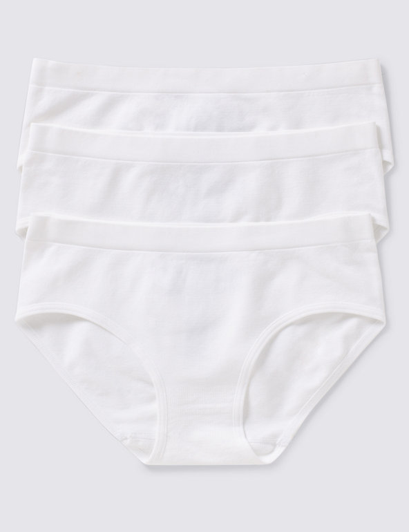 Plain White Bikini Knickers (6-16 Years) Image 1 of 1