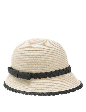 Plaited Trim Cloche Hat Image 2 of 3