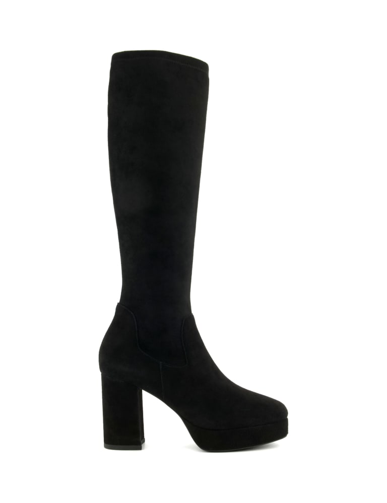 Platform Block Heel Knee High Boots 1 of 4