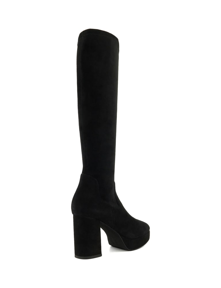 Dune black over the best sale knee boots
