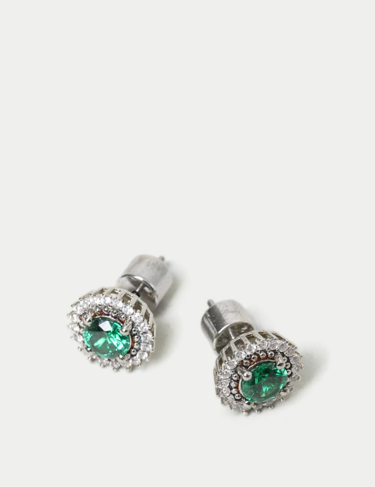 Small platinum shop stud earrings